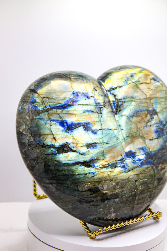 Labradorite Heart