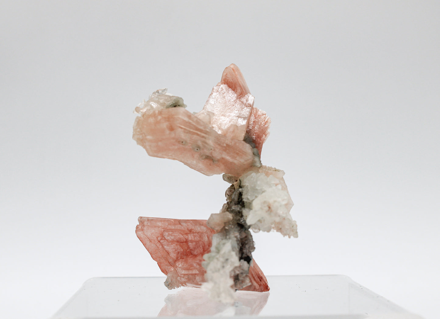 Stilbite on Druzy Quartz Stalactite