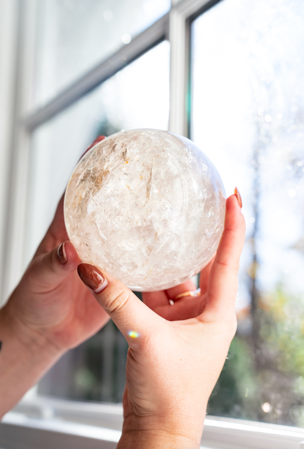 Clear Quartz Crystal Ball